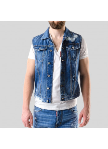 Джинсова куртка без рукавів Dsquared2