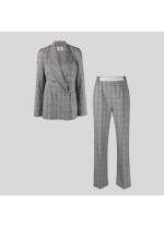 Костюм в клітку з поясом Forte Dei Marmi Couture