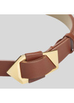 Шкіряний пояс коричневого кольору D.Exterior