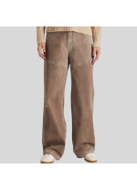 Широкі джинси Panicale Cashmere бежевого кольору 