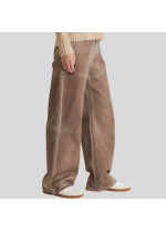 Широкі джинси Panicale Cashmere бежевого кольору 