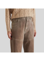 Широкі джинси Panicale Cashmere бежевого кольору 