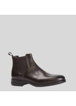 Коричневі челсі Corneliani з дрібнозернистої шкіри 