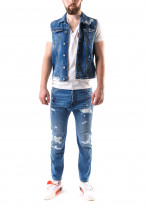 Джинсова куртка без рукавів Dsquared2