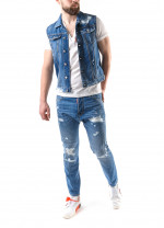 Джинсова куртка без рукавів Dsquared2
