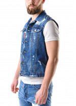 Джинсова куртка без рукавів Dsquared2
